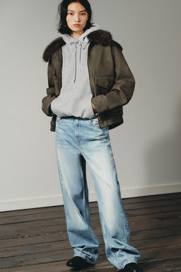 TRF WIDE LEG MID-WAIST JEANS - Zara фото 3