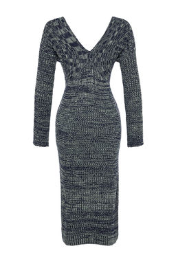 TRENDYOLMILLA Siyah Midi Triko Degrade Elbise TWOAW24EL00016 фото 15