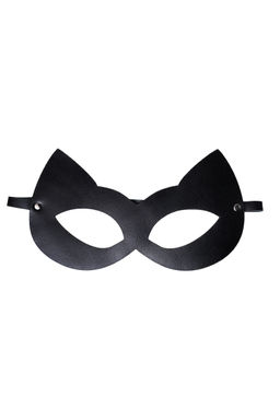 Маска Штучки-дрючки Кошка, кожа, черная  фото 2