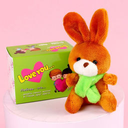 Цена за 6 шт. Мягкая игрушка Моей половинке, зайчик, цвета МИКС, в шоубоксе - Milo toys фото 3