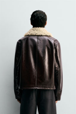CONTRAST VINYL FINISH JACKET - Zara фото 3