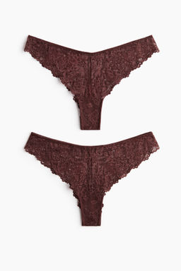 Pack de 2 bragas Brazilian de encaje - H&m фото 6