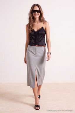Gri Y_rmat_l_ Midi Kalem Etek TWOSS26ET00252