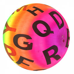Мяч игровой Буквы д18см, радужный, ПВХ (Китай) - Домашняя мода фото 4