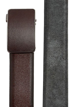 Ремень кожаный мужской CARPENTER Crt48/A гладк.т.коричн  фото 2