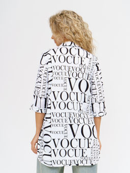 445 Туника "Буквы на белом"