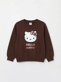 Hello Kitty Bask?l? K?z ?ocuk Sweatshirt ve E?ofman Alt?