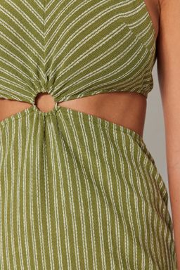 TRENDYOLMILLA Yesil Cizgili Maxi Orme Dokulu Aksesuarl? Plaj Elbisesi TBESS23EL00066 фото 5