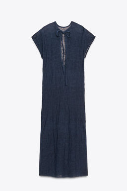FINE KNIT CRINKLED MIDI DRESS - Zara фото 15
