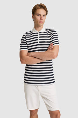 Erkek Lacivert Regular Fit Polo Yaka Ti__rt