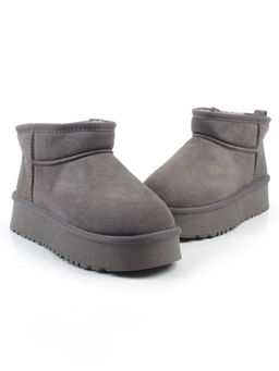 04-PF8520-5 GRAY Угги женские (натуральная замша, 100% шерсть)