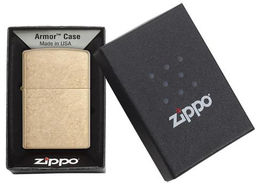Зажигалка Armor с покрытием Искусственно состаренная латунь | Tumbled Brass ZIPPO 28496