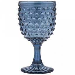 Сидней Бокал стеклянный 350мл, д8,5см, h16,3см, рельефное, цветное стекло, цвет - сапфировый (Китай) Цена указана за штуку. В коробке 6 штук. - Домашняя мода фото 2