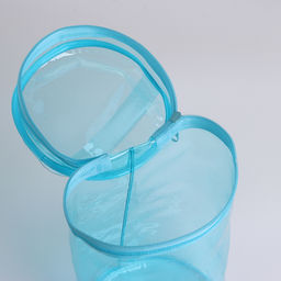 Косметичка на молнии для бассейна, с ручками, прозрачная/голубая - Simaland фото 3