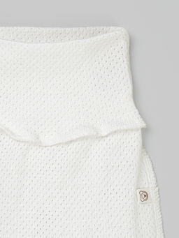 Ползунки с закрытой ножкой "Молоко" из ажурного хлопка 0+