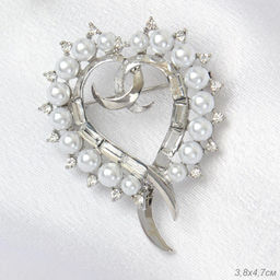 Брошь Сердце / 5217S /уп 12/