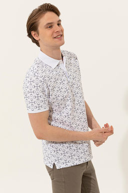 U. S. Polo Assn Мужская белая футболка с воротником-поло - U.s. polo assn фото 9