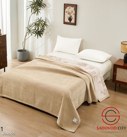 Плед покрывало велюр и хлопок