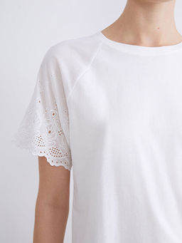 Bisiklet Yaka Ajurlu Bluz