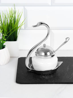 Сахарница Лебедь с ложкой / SWS-990 /уп 60/ - Галеонтрейд фото 3