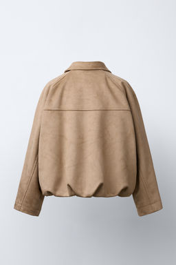 FAUX SUEDE BALLOON JACKET - Zara фото 4
