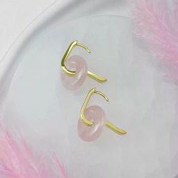 Серьги с Розовым кварцем - Радуга самоцветов фото 3