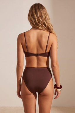 Kahverengi Straplez Kapl_ Nak__ Detayl_ Y_ksek Bel Regular Bikini Tak_m_ TBESS26BT00169 - Trendyolmilla фото 3