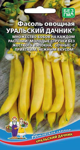 Фасоль УРАЛЬСКИЙ ДАЧНИК Множество бобов на каждом растении! Молодые стручки без жёсткого волокна, сочные, с приятным, нежным вкусом!