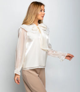 Блуза #КТ971, кремовый - Dommod фото 2