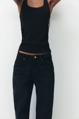 TRF WIDE-LEG MID-RISE FULL LENGTH JEANS - Zara фото 19