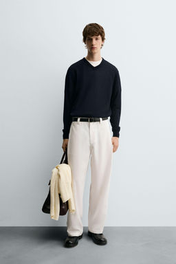 FLOWING TROUSERS WITH SIDE PLEATS