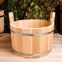 Шайка-таз из липы, 10 л, с тиснением