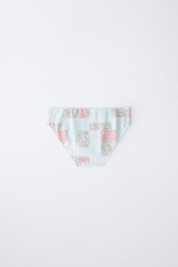 AGES 6-14/ SIX-PACK OF PATCHWORK AND FLORAL RIB BRIEFS - Zara фото 4