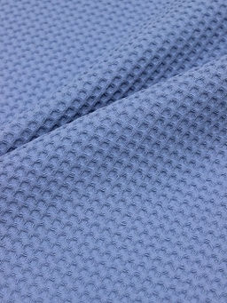 Вафельное премиум-полотно Italy цв.Светлый джинсово-голубой, ш.1.5м, хлопок-100%, 240гр/м.кв