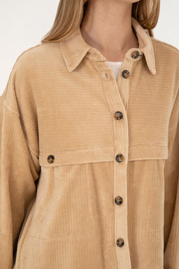 Женская трикотажная рубашка песочного цвета - U.s. polo assn фото 14