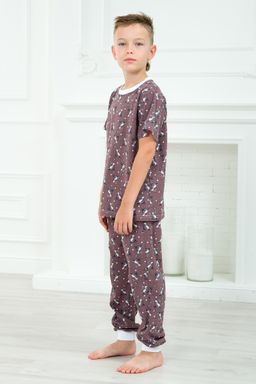 Пижама подростковая из футболки и брюк из кулирки Зайцы - Амадэль фото 3