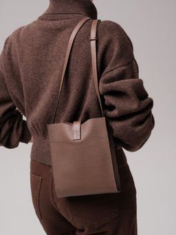 Кожаная сумка кросс-боди Leya DBR 30919 коричневый какао  фото 3