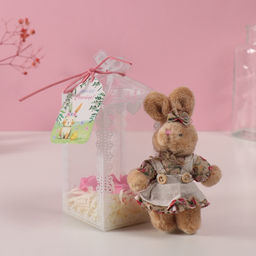 Набор подарочный Зайка в платье, мыльные розовые розы 5 шт., роса, 7?7?12 см - Simaland фото 6