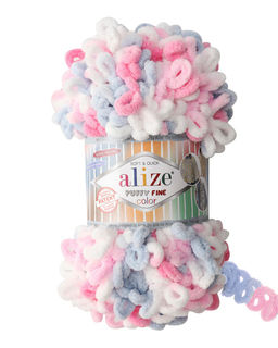 Пуффи файн колор (Puffi fine color) пряжа Alize 100%микрополиэстер 5х100г/14.5 м
