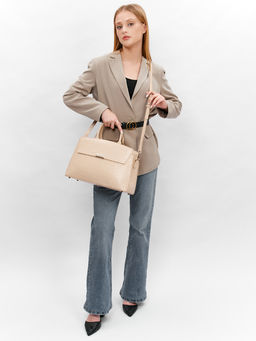 LACCOMA сумка НИ8099-бежевый натуральная кожа хлопок