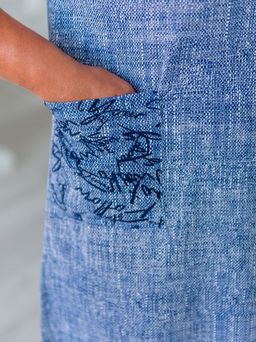 Туника женская из кулирки Льняная палитра-4 синий - Амадэль фото 4