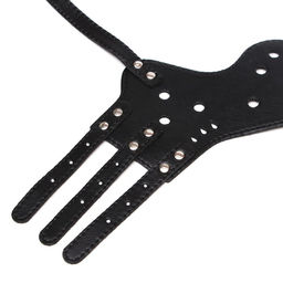 Намордник из прессованной кожи регулируемый, №5, ДН 9,3 см, ОМ 32-40 см, чёрный - Пижон фото 7