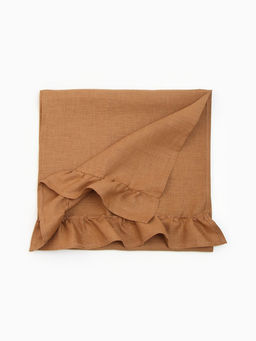 Дорожка на стол «Этель» Ivory, 40×150 см, коричневая, лён 100%