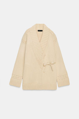 WRAP KNIT KIMONO CARDIGAN - Zara фото 7