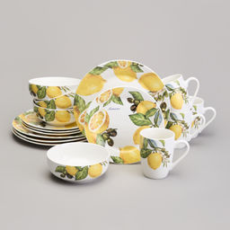 НАБОР ПОСУДЫ ОБЕДЕННЫЙ LEFARD ЛЕМОН ТРИ НА 4 ПЕР. 16 ПР.  фото 9