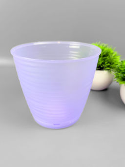 Цена за 2 шт. Горшок для орхидей "Саффрон" D146мм, 1,5л с поддоном (сиреневый транспарент) 223605041/01