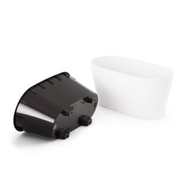 Горшок цветочный "Лея" 4л овальный двойной (с автополивом) (белый) М8559