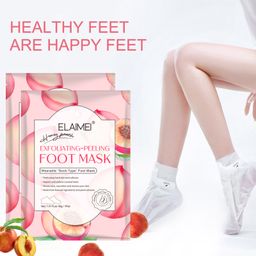 Отшелушивающая маска-носки для педикюра с экстрактом персика - Elaimei фото 6