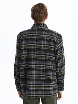 Regular Fit Uzun Kollu Ekose Gabardin Erkek G?mlek