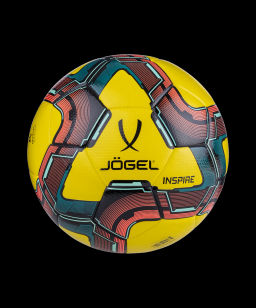 Мяч футзальный JOGEL Inspire №4, желтый/черный/красный